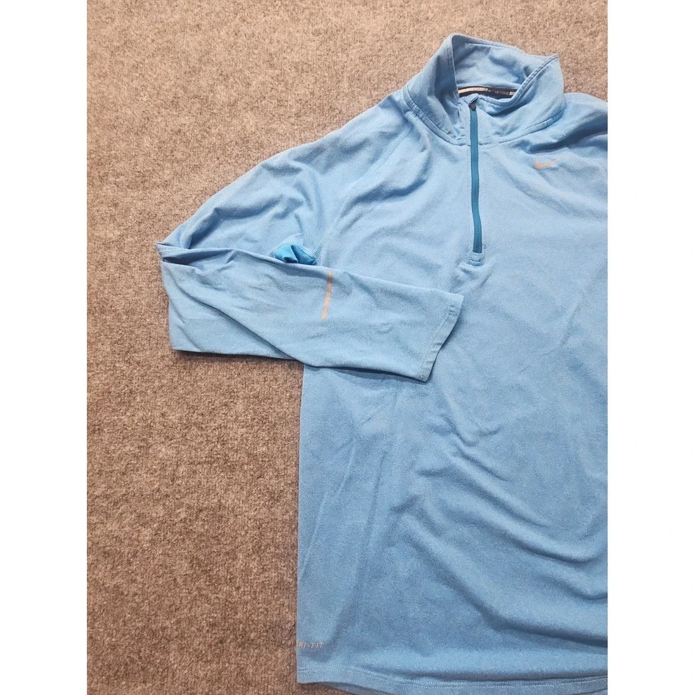 Nike Dri-FIT Running Pullover Womens Small Blue 1/4 Zip Shirt
